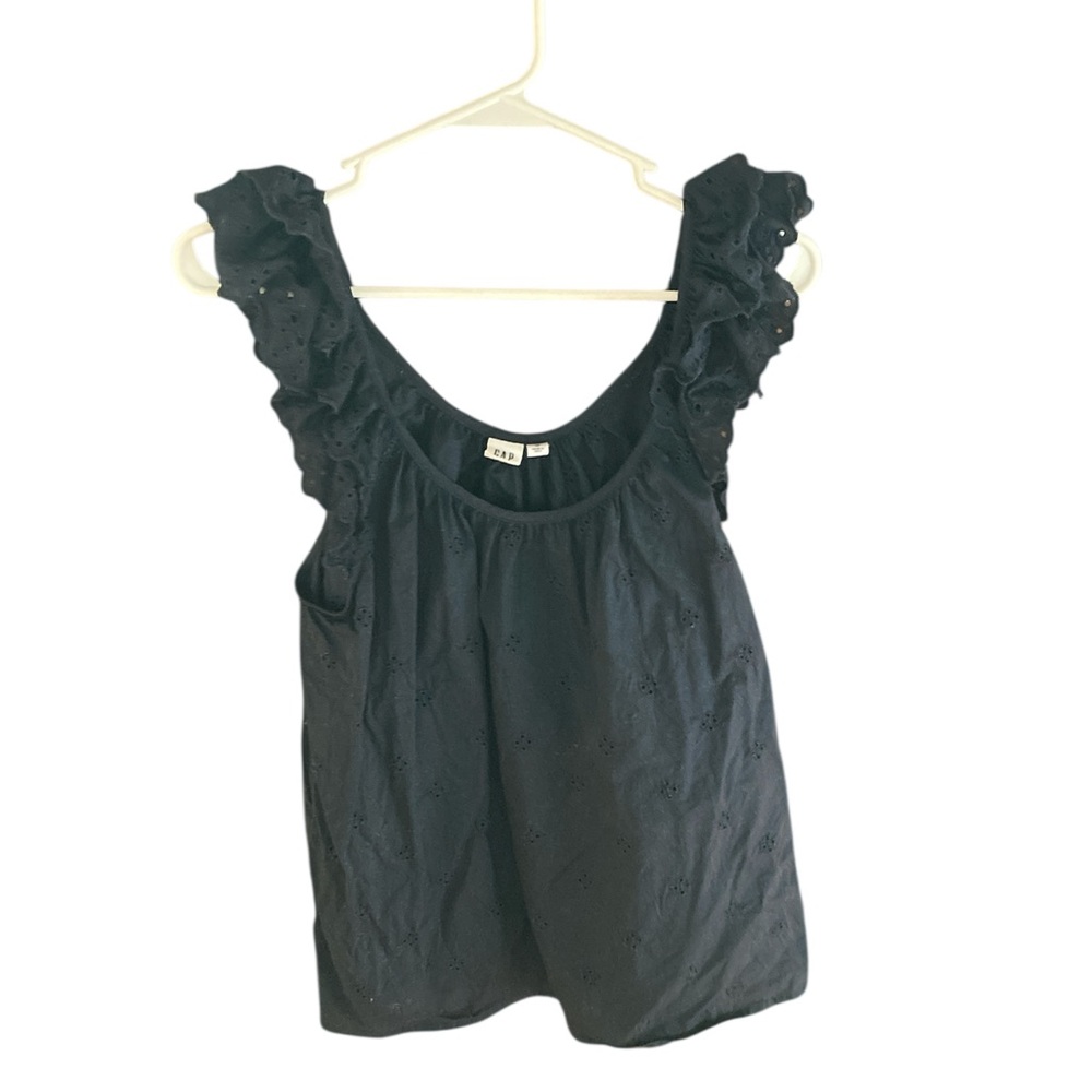 GAP Navy Ruffle Tank Top